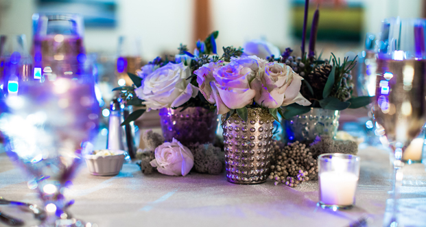 Romantic tablescapes created a warm and welcoming atmosphere